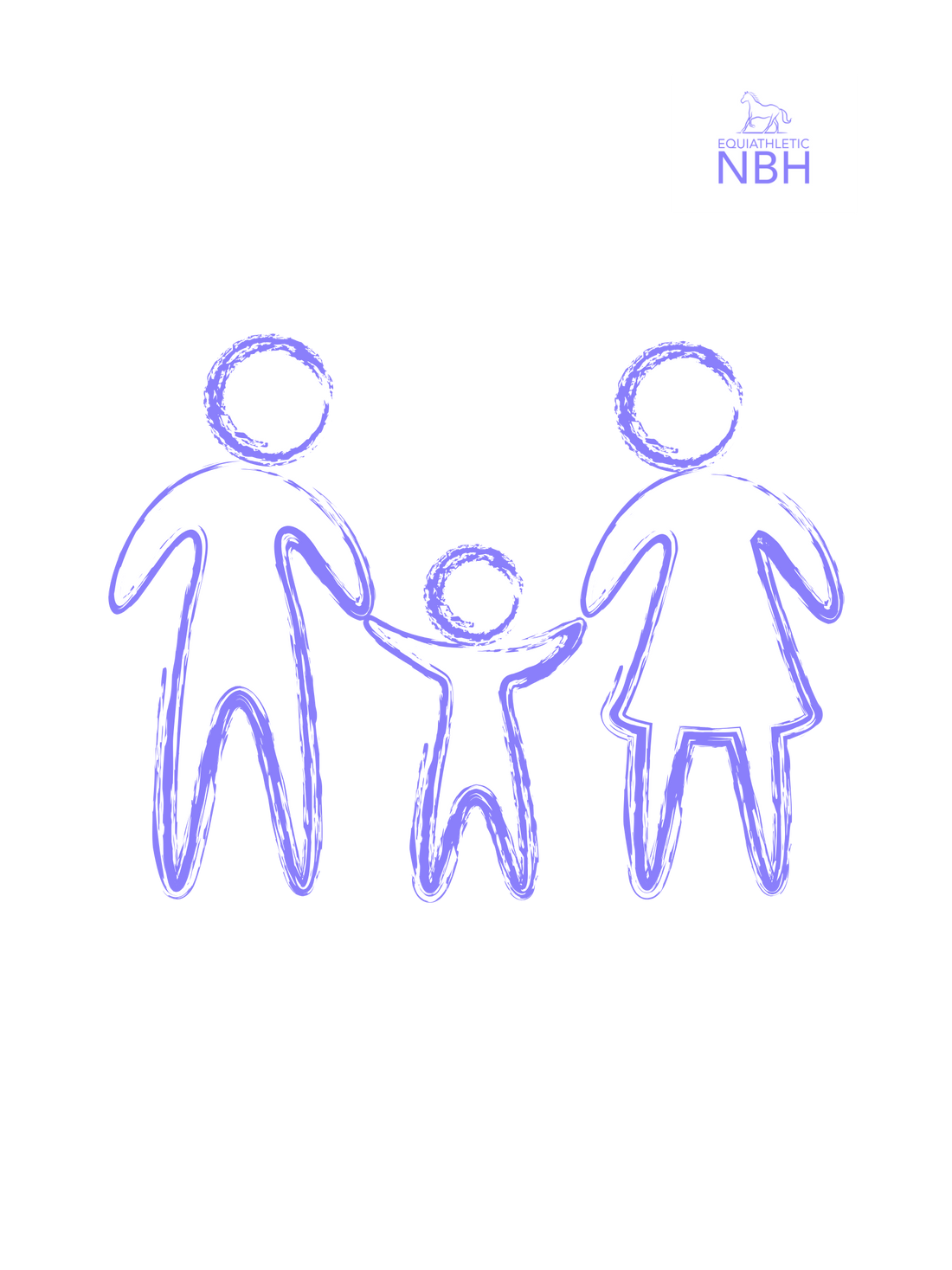 Illustration einer Familie mit Kind – Symbolbild für Elternratgeber und familienfreundliche Themen bei Equiathletic NBH
