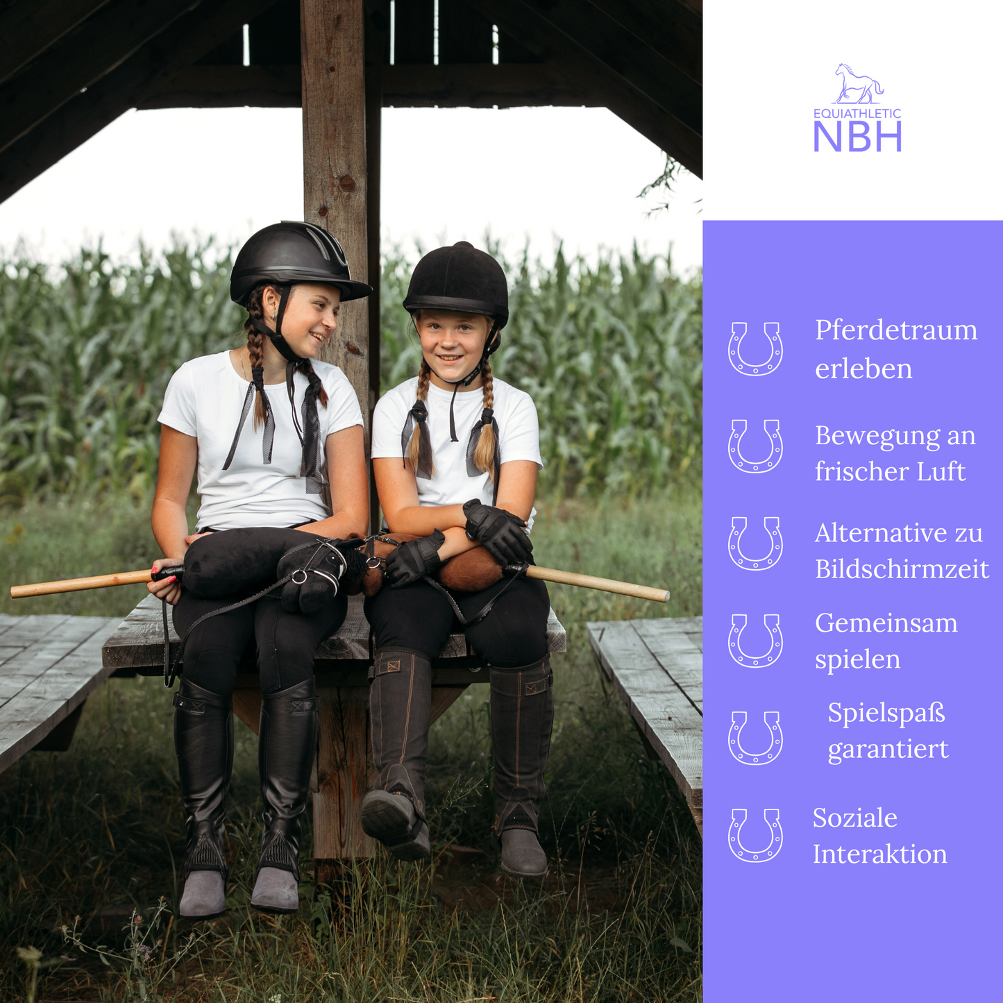 Hobby Horse Grau Größe A3 – Steckenpferd Kinder mit Halfter & Leine – hochwertiges Hobby Horse für Abenteuer & Kreativität