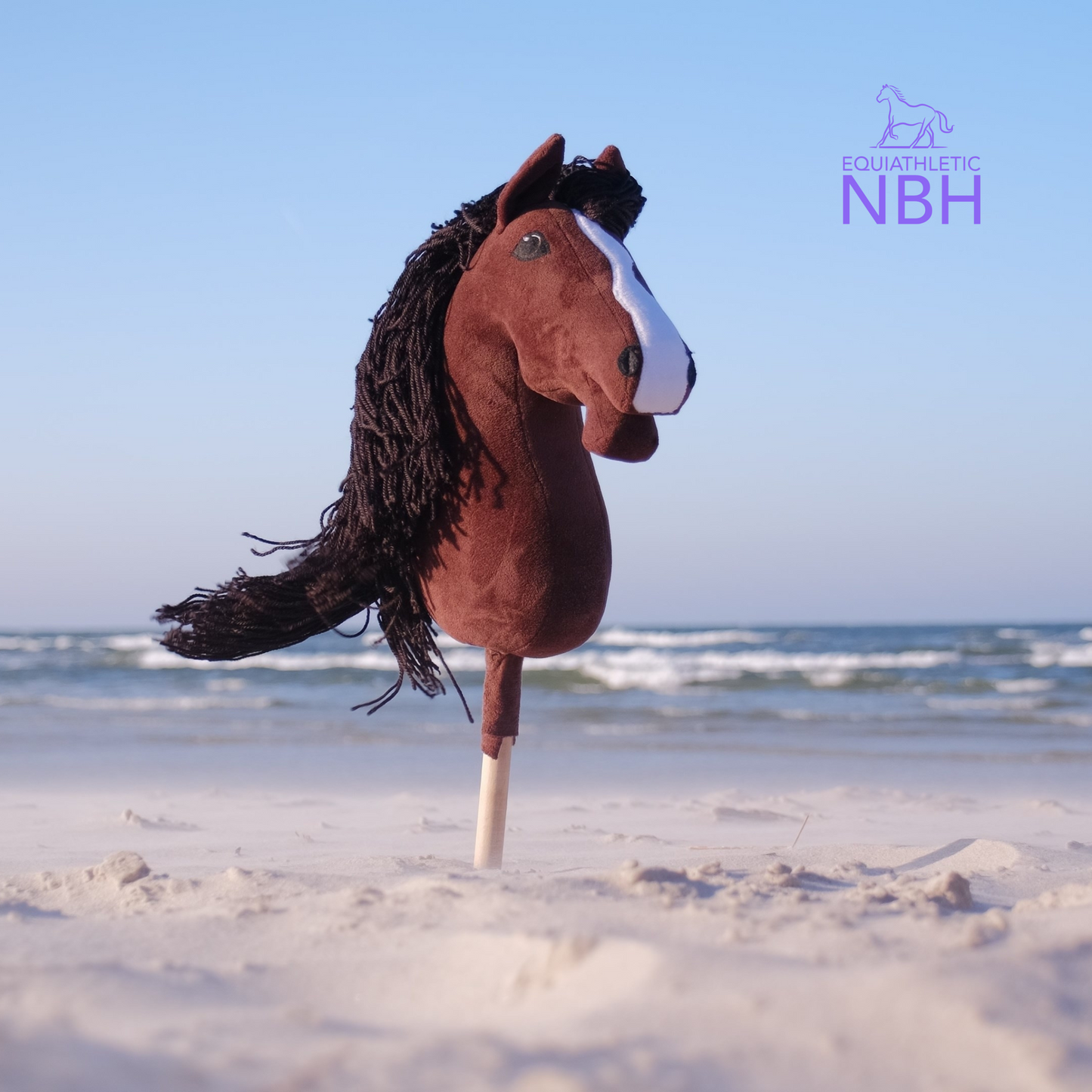 Hobby Horse Braun A3 – Steckenpferd Kinder mit Halfter & Leine, hochwertig verarbeitet