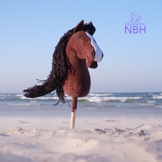 Hobby Horse Braun A3 – Steckenpferd Kinder mit Halfter & Leine, hochwertig verarbeitet
