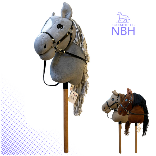 Hobby Horse Grau Größe A3 – Steckenpferd Kinder mit Halfter & Leine – hochwertiges Hobby Horse für Abenteuer & Kreativität